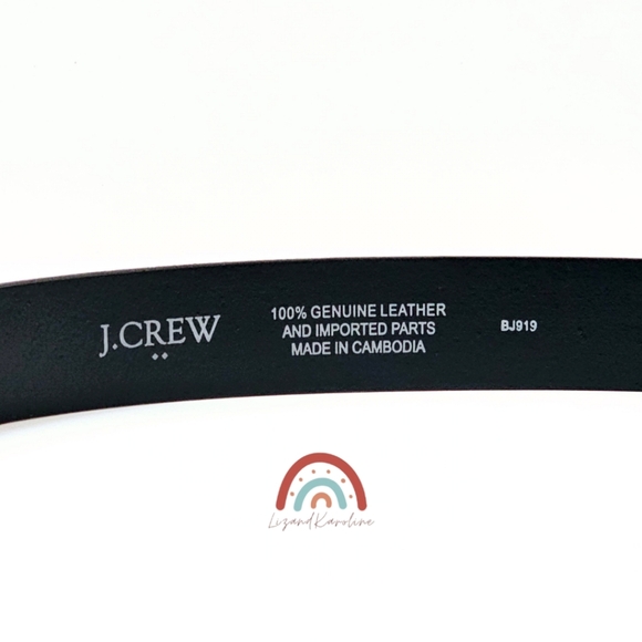 New! J. Crew Oval Buckle Leather Belt - Picture 9 of 10